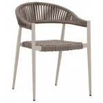 Outdoor armchair TESR Powder coated aluminum frame, seat and backrest in polyethylene strap. Model 1636-E71