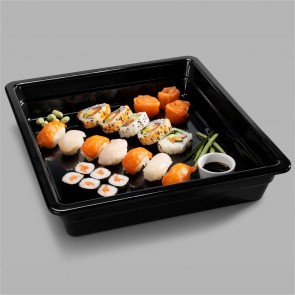 Gastronomy tray in black melamine GN 2/3 Model MPGN23065N