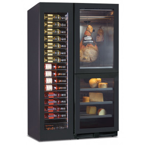Wine cooler ventilated + cabinet for cheese and cold cuts storage Model NORCIA2903T
