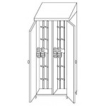 Boots locker made of stainless steel 304 IXP n.2 hinged doors Model 69604