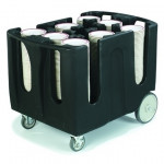 Plates trolley KAR Model CPP6_BLACK  molded polyethylene Flat capacity: 45-60 min 140mm and max 318mm