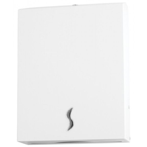 Paper towel dispenser (400 sheets)white painted metal, for folded paper towels a C o Z  MDL - Model PURA 105018