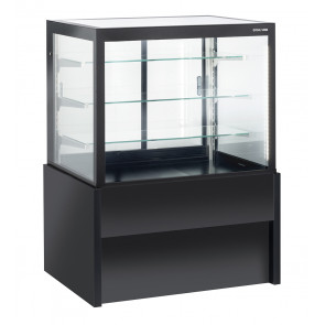Refrigerated black display case for serve-over Model WKR100