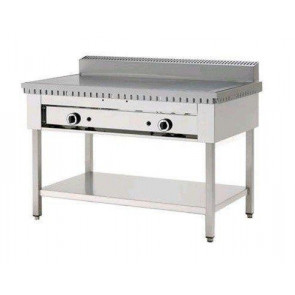 Countertop Gas piadina cooker PL Model CP8 On trestle Chrome flat On stainless steel legs Capacity 8 piadina