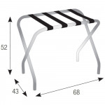 Chromed Steel Case Holder STK, Only packs of two Diameter 25mm, PVC straps Model RV chrome