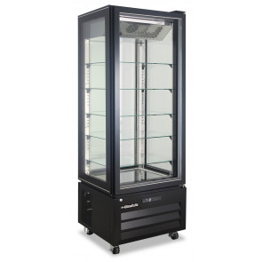 Pastry display four glass sides KLI no frost in stainless steel Model VICTORIA65NFNBLACK
