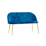 Indoor sofa TESR Metal frame, gold effect, velvet covering. Model 1760-S49