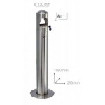 Floor standing ashtray MDL brushed stainless steel with handle For outdoor Model 108009