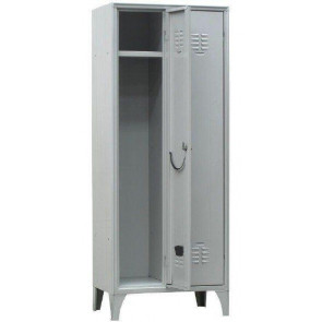 Traditional changing room locker FAS made of steel sheet Thickness 6/10 N.2 Compartments N.2 Hinged doors Top shelf Umbrella holder Card holder Model H070K1802A