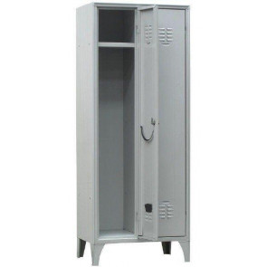 Traditional changing room locker FAS made of steel sheet Thickness 6/10 N.2 Compartments N.2 Hinged doors Top shelf Umbrella holder Card holder Model H070K1802A
