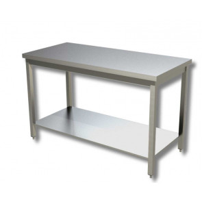 Stainless steel table with shelf Without upstand Model G116