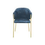 Indoor armchair TESR Metal frame, gold effect, velvet covering. Model 1938-UK01