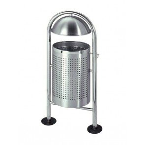 Litter bin MDL polished stainless steel for outdoor Model 106062