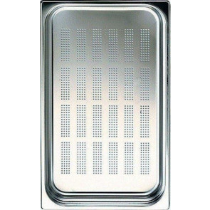 Perforated stainless steel gastronorm container 18/10 AISI 304 GN 1/3 with perforated bottom Model BF1310000