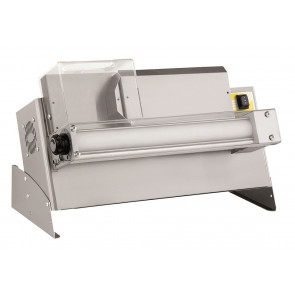 Pizza dough roller PF Model OMEGA 310/2 Electric pedal monorollers Pizza dimensions cm.14/30 Roller opening min 0.5 mm/max 5