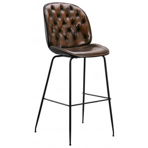 Indoor stool TESR Powder coated metal frame, antique synthetic leather covering Model 171-XH11