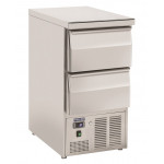 Refrigerated saladette For salads GN1/1 with stainless steel top Model CRD45A Static refrigeration N. 2 drawers ½ refrigerated