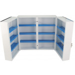 Pharmacy cabinet 2 doors MDL coated steel with epoxy powder Model METAL PHARMA DUE 107002