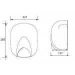 White Aluminum High Performance Electric Hand dryer CONE Without Resistance to MDL Photocell Model 704360