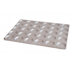 Tray for hamburger made of aluminised steel sheet 15 moulds Model TREPH14
