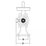 Meat grinder/grater Model TCG12 E Meat grinder hourly production kg/10 min. 25