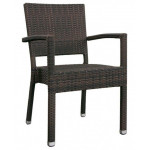 Stackable outdoor chair/armchair TESR Aluminum frame, polyethylene strap covering Model 499-l80804