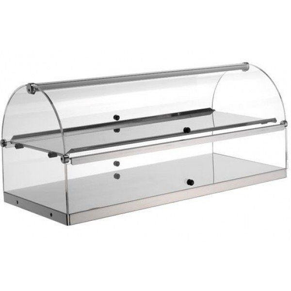 Neutral countertop display 2 shelves TP Model BN82 Sides and doors in plexiglass