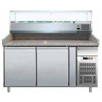 Ventilated Refrigerated Pizza Counter Model PZ2600TN38 two doors , neutral drawer above thermal compartment