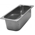 Stainless steel ice cream tray capacity 5,8 Lt Size mm. L 210 x P 200 x 200 h Model BG210200200