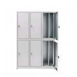 Changing room locker made of sheet plastic zinc IXP N.6 COMPARTMENTS N.6 overlapped hinged doors Model 6940750