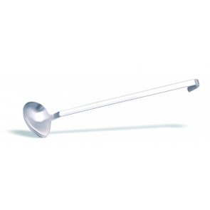 One-piece stainless steel oblique spoon. Handle length cm 37 Depth cm 41 Model 338-000