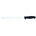 Bread knife. Tempered AISI 420 stainless steel blade with conical sharpening, satin finish.  Handle in rubberized non-toxic material, anti-slip and dishwasher safe. Blade . Cm 30 Model CL1226