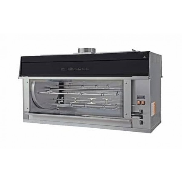 Electric island rotisserie ENG Model ISOLA126P Capacity N. 126 Chickens N.12+6 stainless steel tubular spits mm 12 x 12