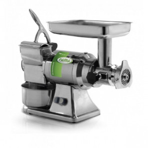 Meat grinder/grater Model TG22 in die-cast aluminum alloy Entrance meat grinder Ø 82 mm Entrance grater:140x80 mm Hourly production meat grinder 300 Kg Hourly production grater: 70 Kg