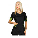 Woman Babilonia blouse SHORT SLEEVE 65% Polyester 35% Cotton BLECK Avaible in different sizes