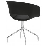 Indoor armchair TESR Chromed metal frame, polypropylene shell, synthetic leather pad. Model 1589-YG103