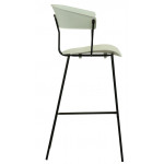 Indoor stool TESR Powder coated metal frame, seat and backrest in polypropylene Model 1903-RD02
