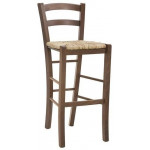 Indoor stool TESR Wood frame Straw seat Model 1038-G04