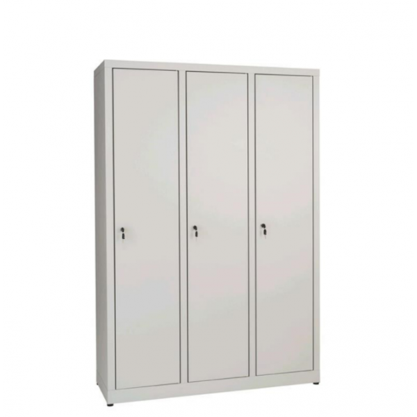 Changing room locker made of sheet plastic zinc IXP N 3 COMPARTMENTS N.3 overlapped hinged doors Model 6940050