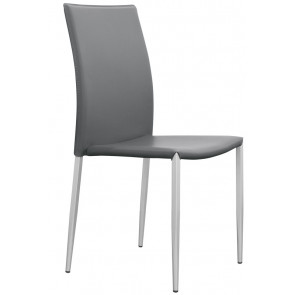 Stackable indoor chair TESR Powder coated metal frame Synthetic leather covering Model 825-RF49P