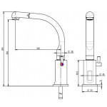 Electric basin mixer one hole with swinging high spout (H=235MM) MNL Model ZEUS003 BATTERY/POWER