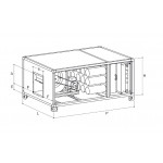 Three phase activated carbon filtration unit with ECET electrostatic filter Model ECET130A Capacity 3000 m³/h RPM 1450