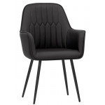 Indoor armchair TESR Powder coated metal frame, synthetic leather or fabric covering Model 1954-E14