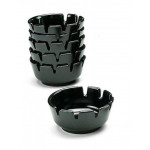 Melamine round ashtray mm. 100 Color black Resistant to stains and heat Model POS5