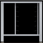 Tavolo Fisso in aisi 430 con supporti universali Modello ETS411 Capacità: 6 teglie 1/1 GN, vassoi e griglie 600x400 mm LxPxH 785x670x791 mm Per EF 311, EF 364, EF 411 ed EF 464 (in tutte le versioni escluso Touch Line)
