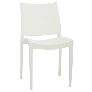 Stackable outdoor chair TESR Polypropylene frame Model 1054-LIB White