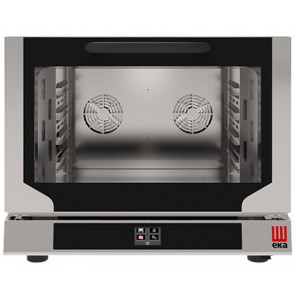 Electric digital convection oven with humidification Model EKF411NT Capacity n.4 trays/grids GN 1/1 cm 53 x 32,5 Power Kw 3,4 Drop down door