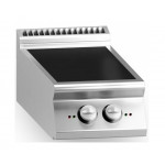 Electric induction glass ceramic hob MDLR 2 cooking zones Model CL7040PVET
