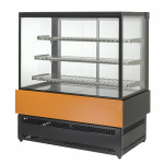 Hot vertical display for bakery and gastronomy Model EVOKLUX150HOT Front glass opening With anti-fog system