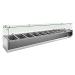 Refrigerated pizza display case stainless steel AISI 201 Model VRX2000380FG